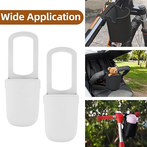 Miniatura 7 de Portavasos para cochecito, 2 unidades de silicona portátil, organizador de almacenamiento para cochecitos, cintas de correr, sillas de ruedas,