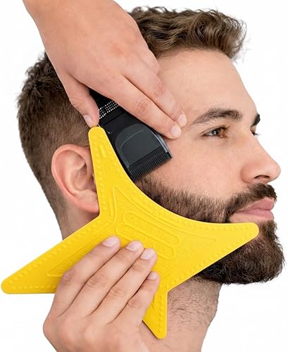 Miniatura 4 de Quality Time Kit de plantillas para moldear barba - 2 guías premium multiestilo para barba y escote: manos libres, dos herramientas para líneas