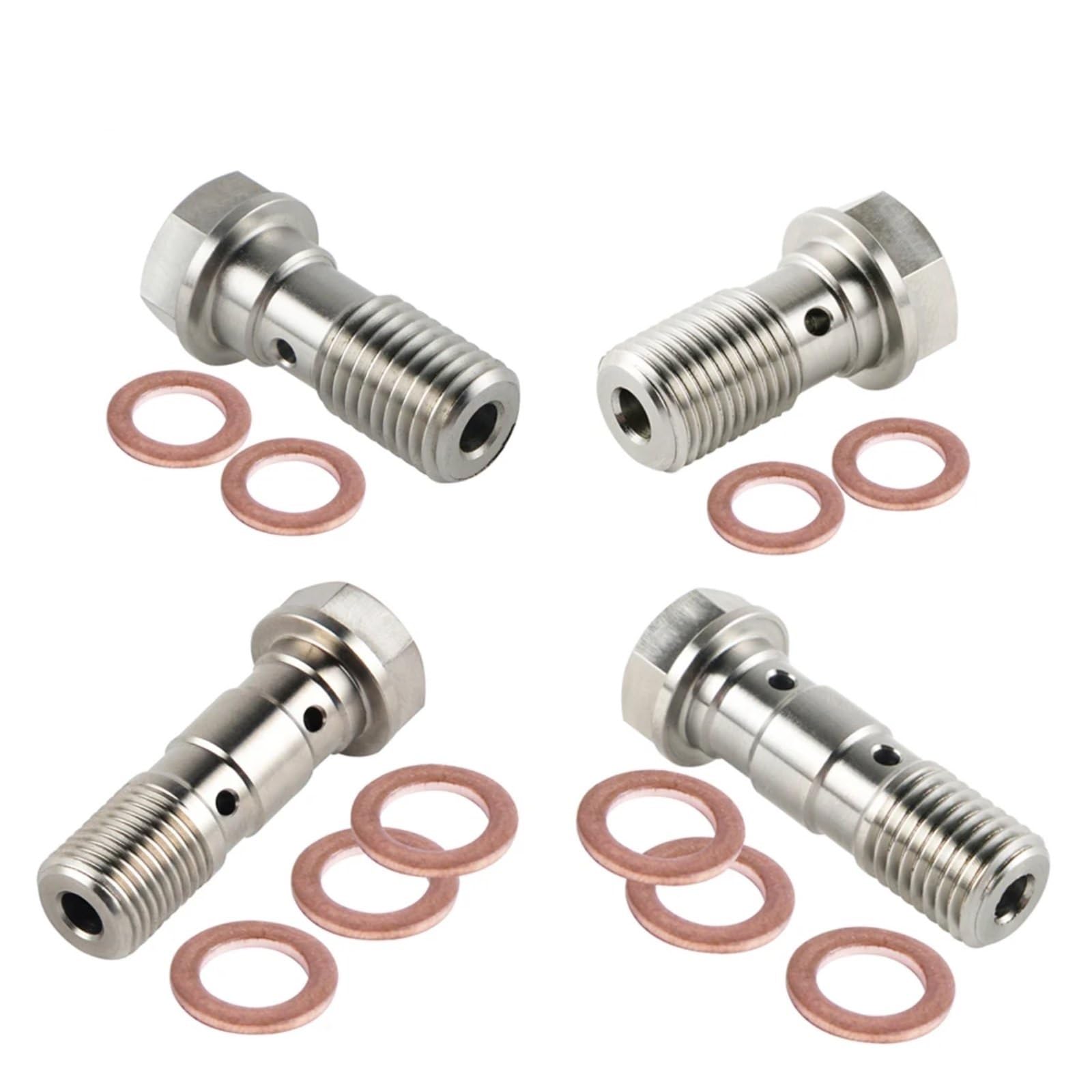 5x Banjo-Bremsschrauben M10x1,0 / M10x1,25 – Edelstahl, Armeegrün, Für Motorrad Bremssattel & Kupplung