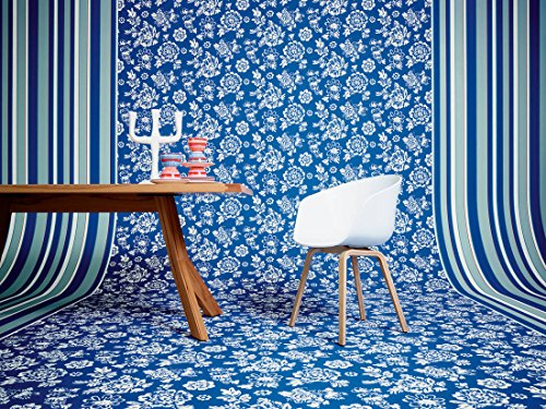 Oilily Home Tapete Oilily Atelier, Streifentapete, blau, rot, weiß, 302601