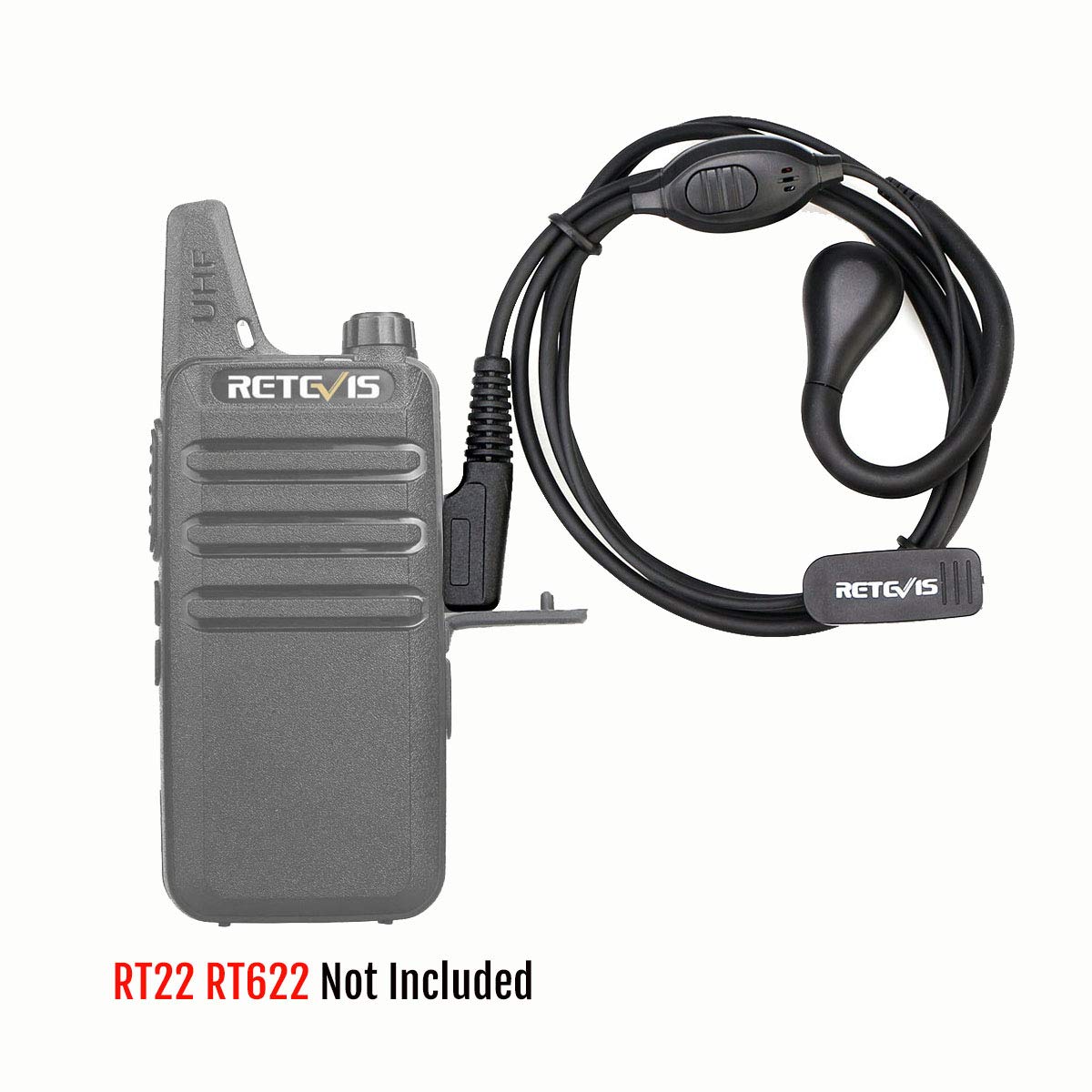 Auricolare Retevis R111 Per Walkie Talkie - Cuffia 2 Pin Con Volume Regolabile - Compatibile Con Baofeng E Altri - Foto 3