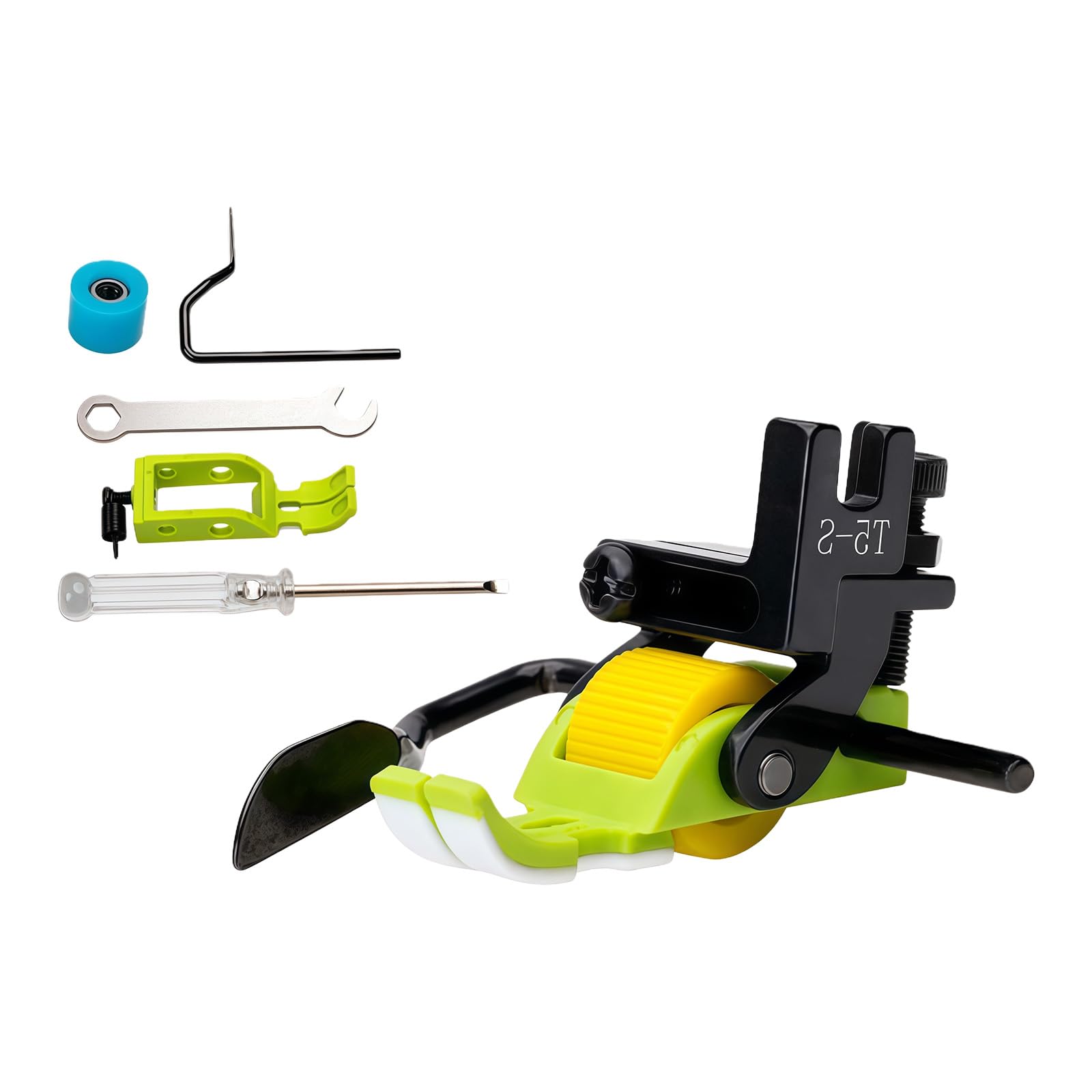 Limtula Sewing Presser Foot Multifunctional Roller Foot with Left Right Guides for Fabric Tailoring Straight Stitching Quilting