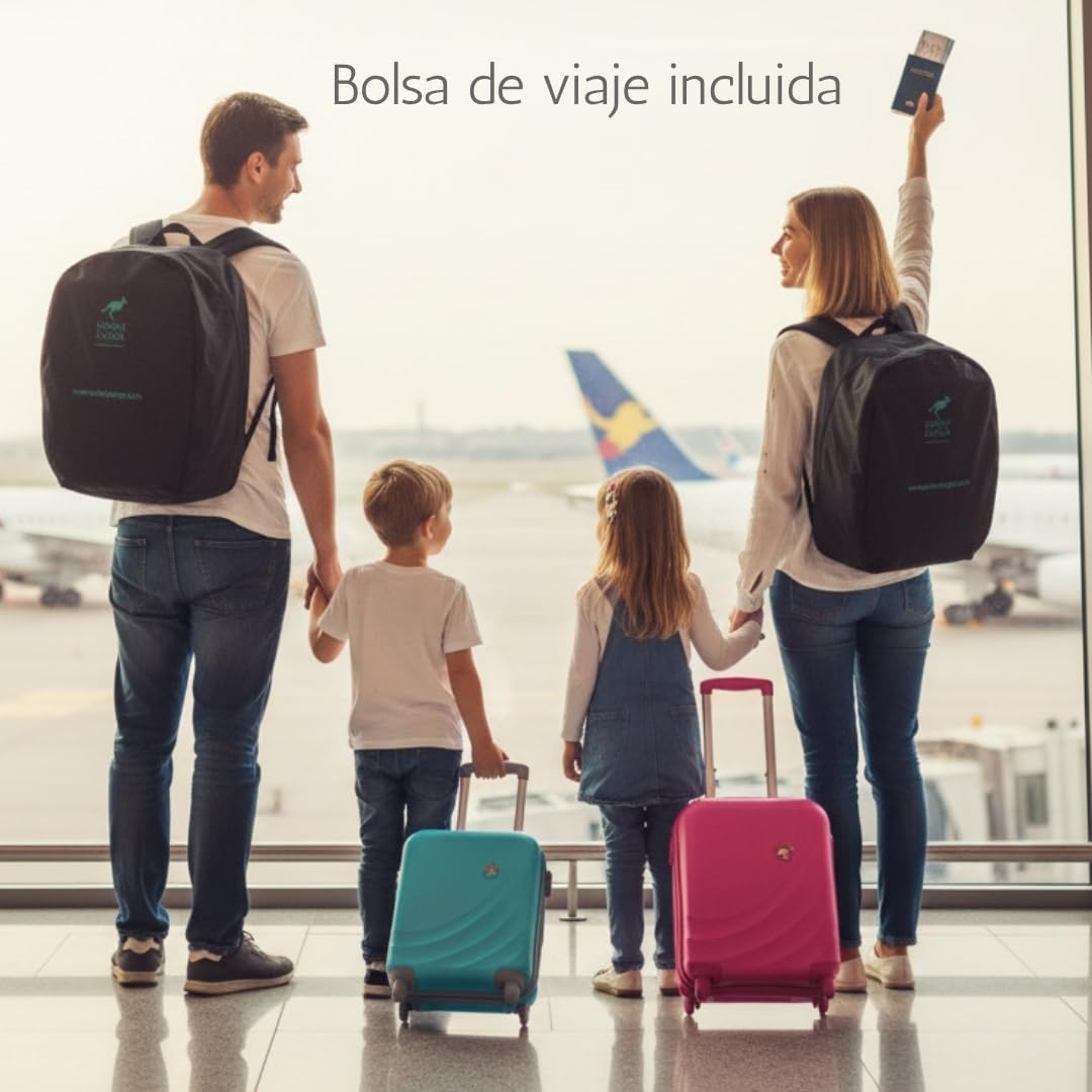 Urban Kanga Wallaroo Grow Silla Coche Plegable ISOFIX 76-150 cm | i-Size R129, Top Tether y arnés integrado de 5 puntos