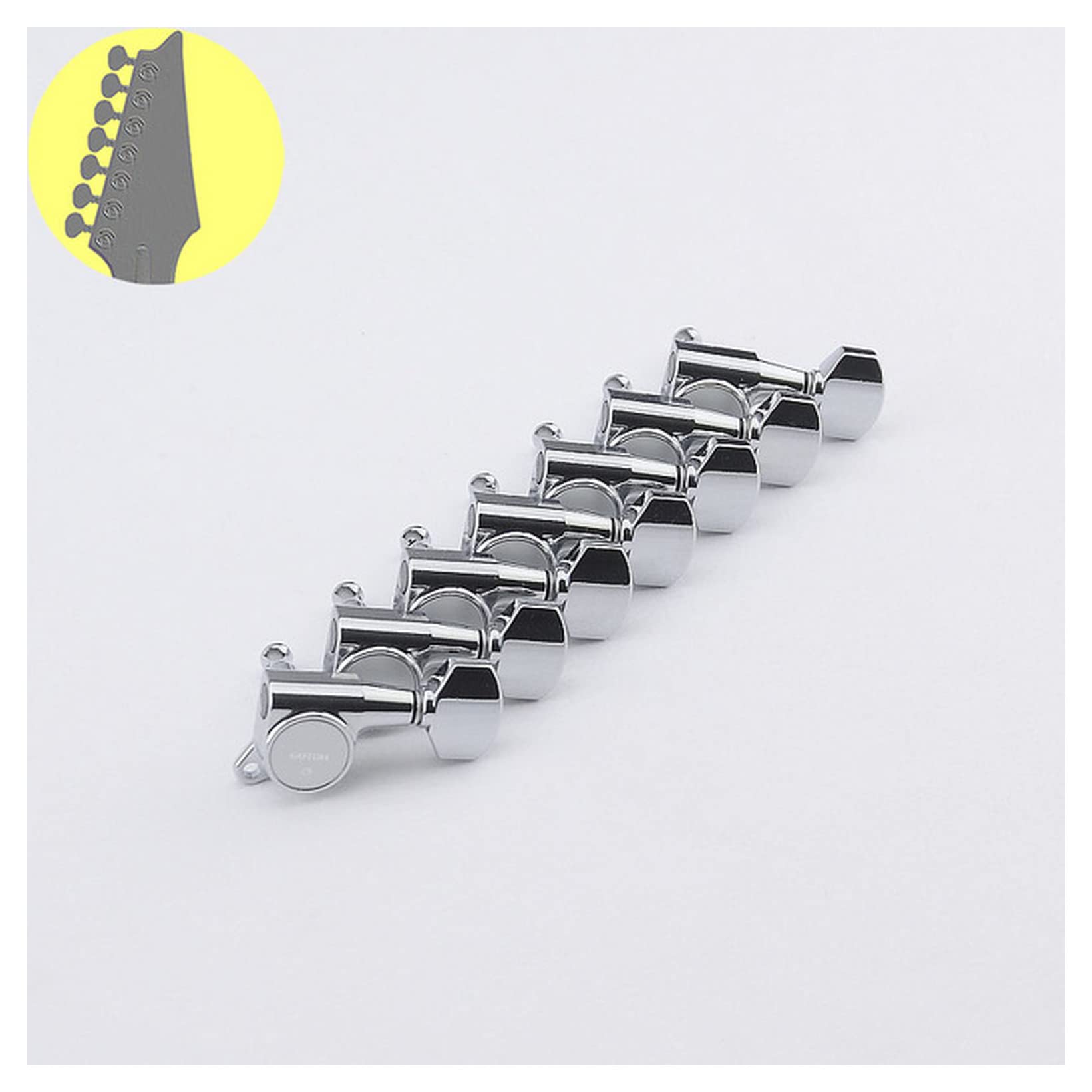 Afinador De Guitarra 1 Juego 6/7/8 Strings Original Guitar Guitar Machine Heads Sintonizadores Afinador De Guitarra Electrica(CR R7)