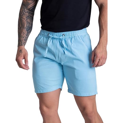 Short Mauricinho Sarja Brim Bermuda Masculina Colorida.