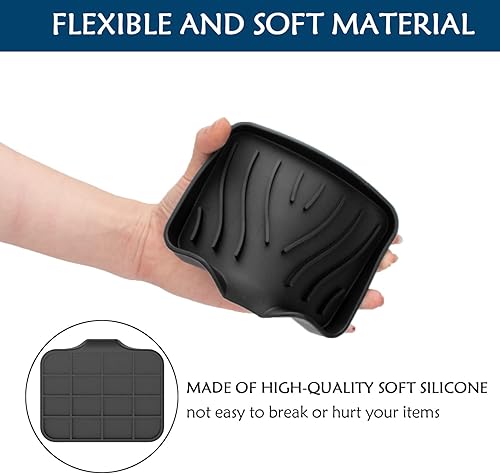 Miniatura 5 de Paquete de 3 jaboneras de cocina, soporte para jabón autodrenante antideslizante (mantiene la barra de jabón seca), soporte para jabón de barra para