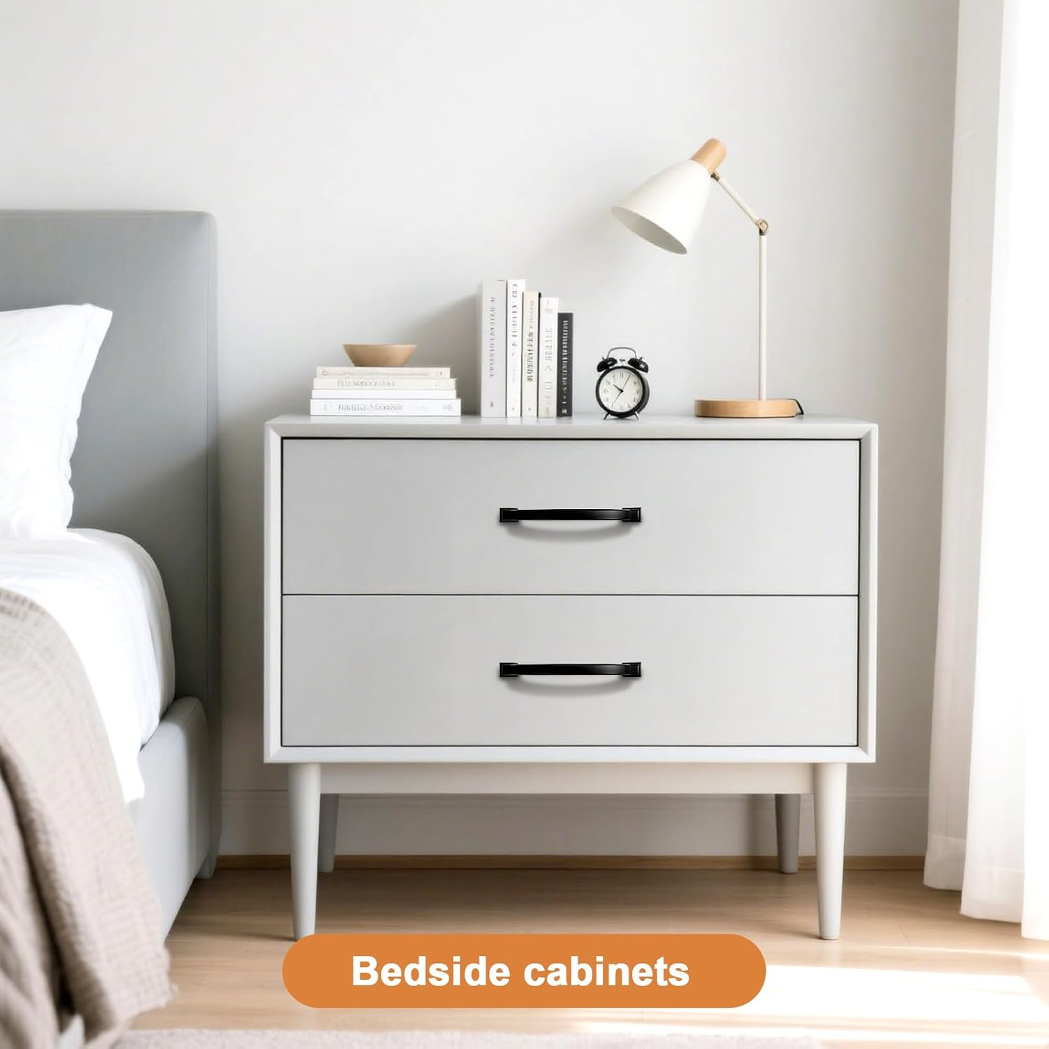 Probrico(プロブリコ) キャビネット取っ手 20個パック センター5インチ 穴 (128mm) マットブラック キャビネット