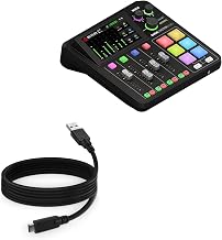 BoxWave Cable Compatible with RODE Caster Duo Integrated Audio Production Studio - DirectSync - USB 3.0 A to USB 3.1 Type C, USB C Charge and Sync Cable - 6ft - Black