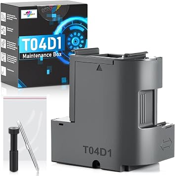T04D1 Maintenance Box for EcoTank ET-15000 ET-3760 ET-3850 ET-4850 ET-4760 ET-3750, T04D100 Ink Maintenance Box for ET15000 ET-4750 ET-3830 ET-5150 ET-2980 ET-3950 ET-4950 Printer, TO4D1/04D1/EWMB2