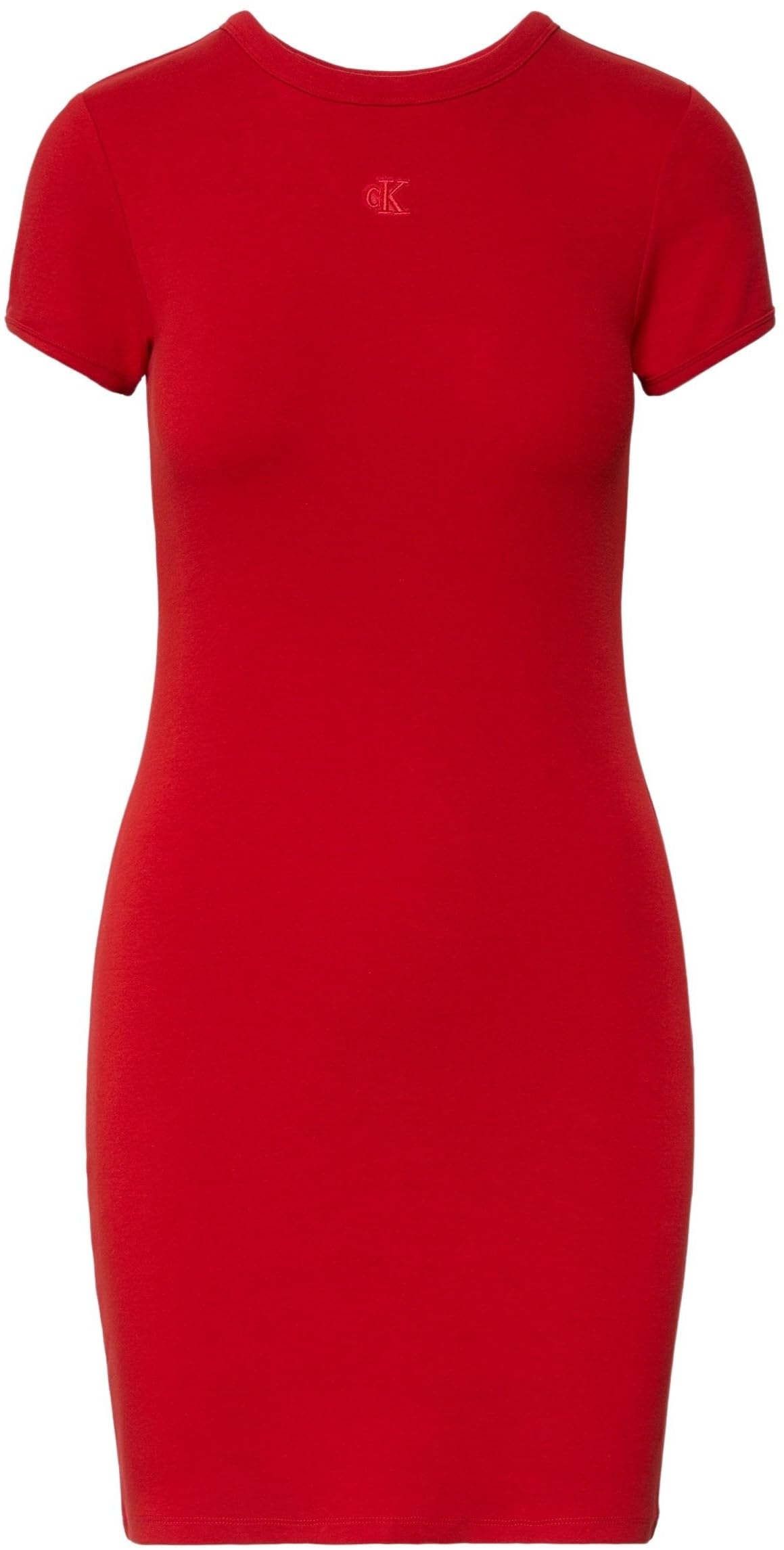 Calvin Klein Donna Abito a T-Shirt Mini con Scollo Rotondo