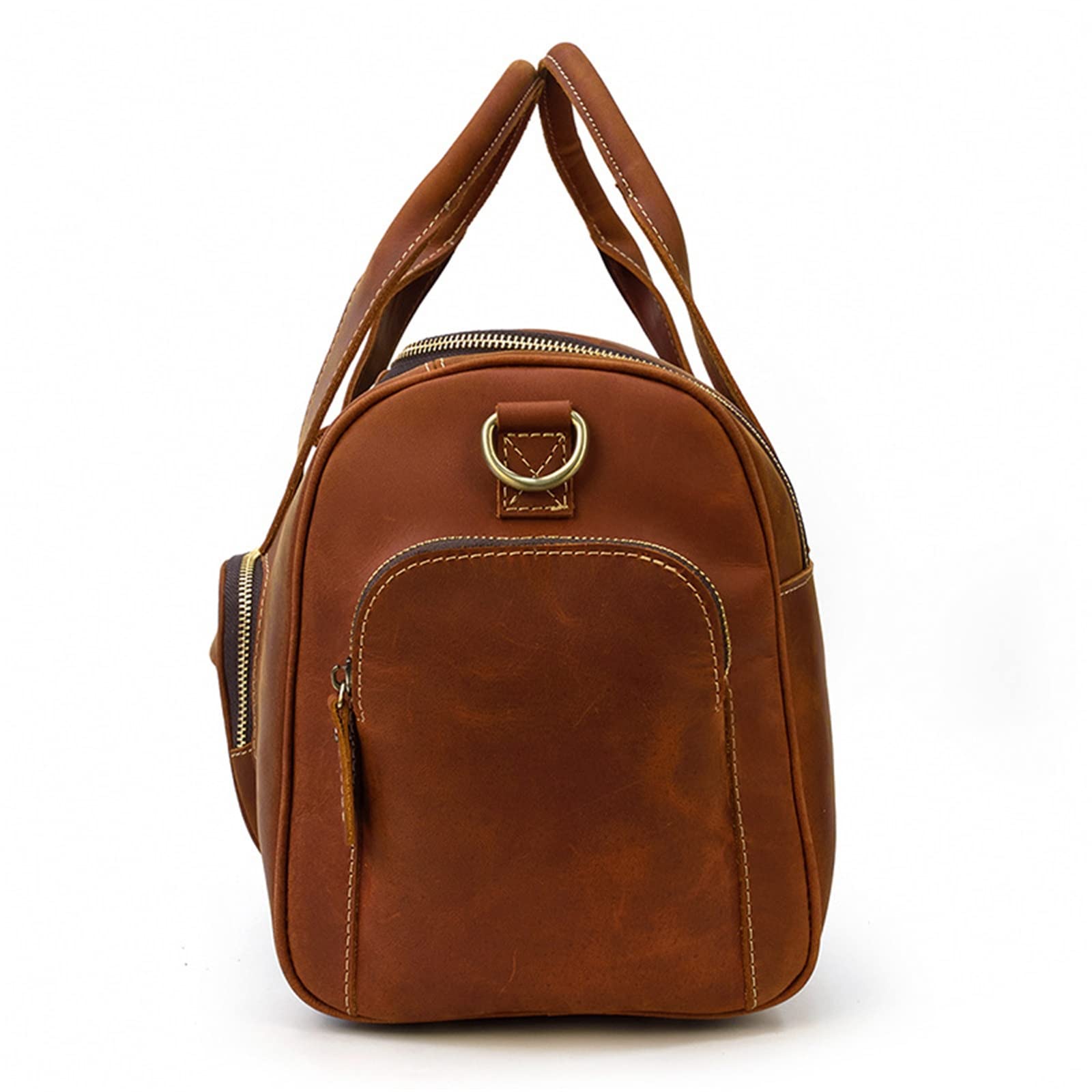 Bolso de Equipaje de Mano para Hombre Bolsas de Viaje Cuero for Hombres Bolsas Equipaje Vintage para Mujeres Hombres(marrón)