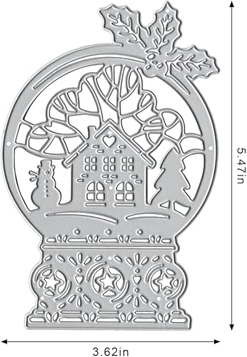 Miniatura 2 de 2 troqueles de corte de metal de Papá Noel de Navidad para hacer tarjetas y decoraciones navideñas, plantillas troqueladas con palabras de Feliz