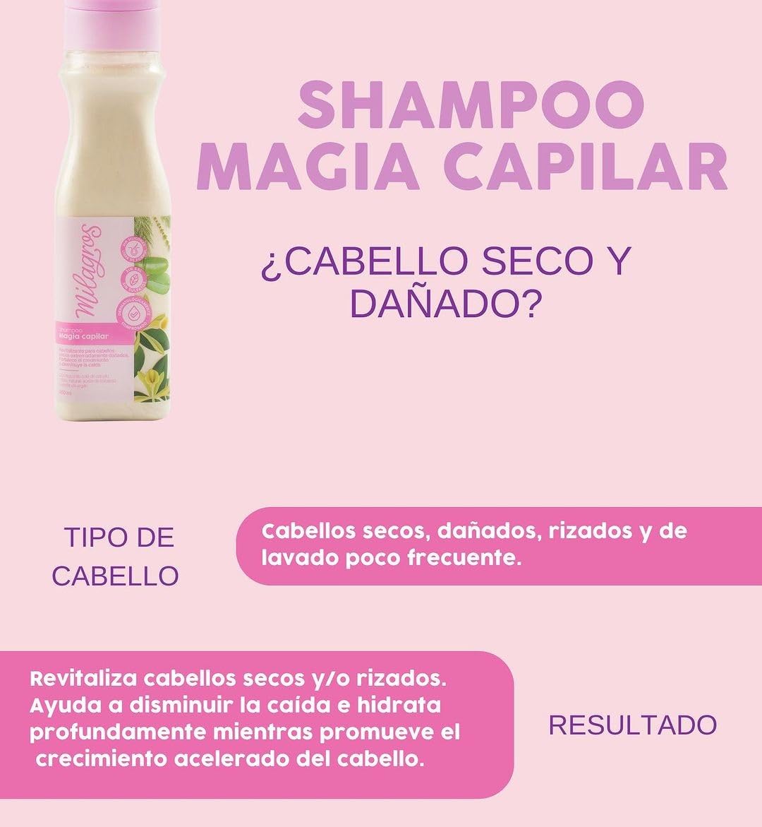 Isarena Beautylines - Shampoo Magia Capilar 450ml Reparador y fortalecedor anticaida cabellos Milagros Colombia crecimiento Hair Care Cuidado Capilar Milagros Shampoo Natural