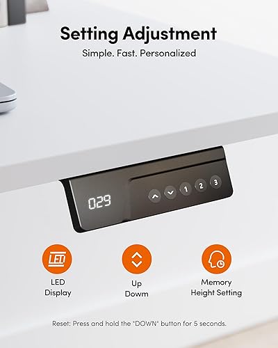 Miniatura 16 de FEZIBO - Escritorio eléctrico ajustable para trabajar sentado o de pie, 40 x 24 pulgadas, para oficina en casa, escritorio ergonómico para Negro