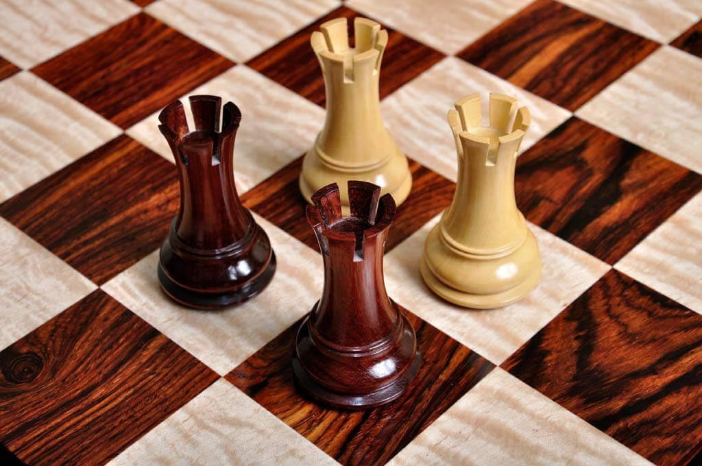 Signature Contemporary II Chess Board - Curly Maple/Cocobolo - 2.5" Squares : Toys & Games