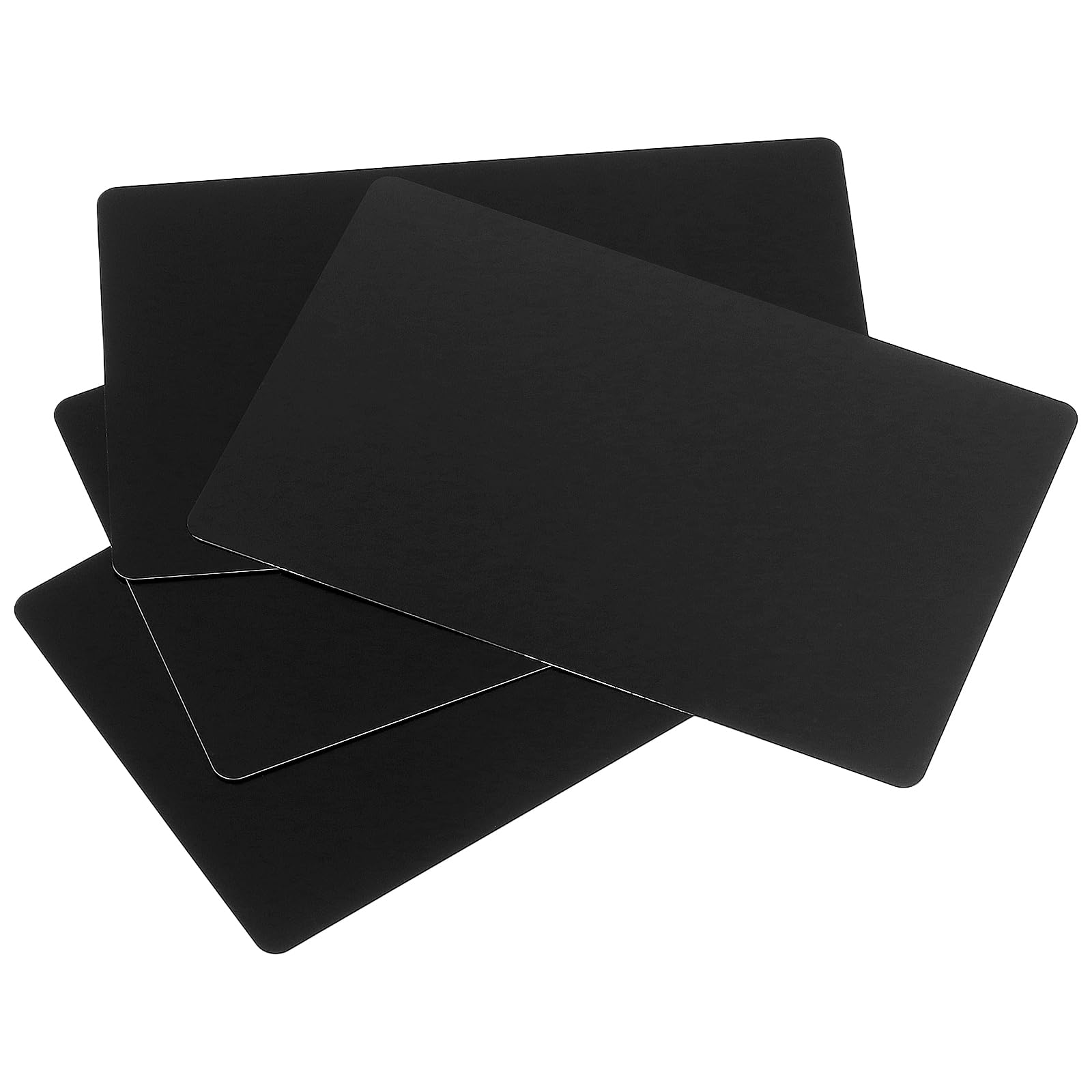 200 biglietti da visita in metallo, colore nero, 86 x 54 x 0,21 mm, in alluminio, biglietti da visita, biglietti da visita vuoti, in alluminio inciso a laser, per biglietti VIP e per ufficio,