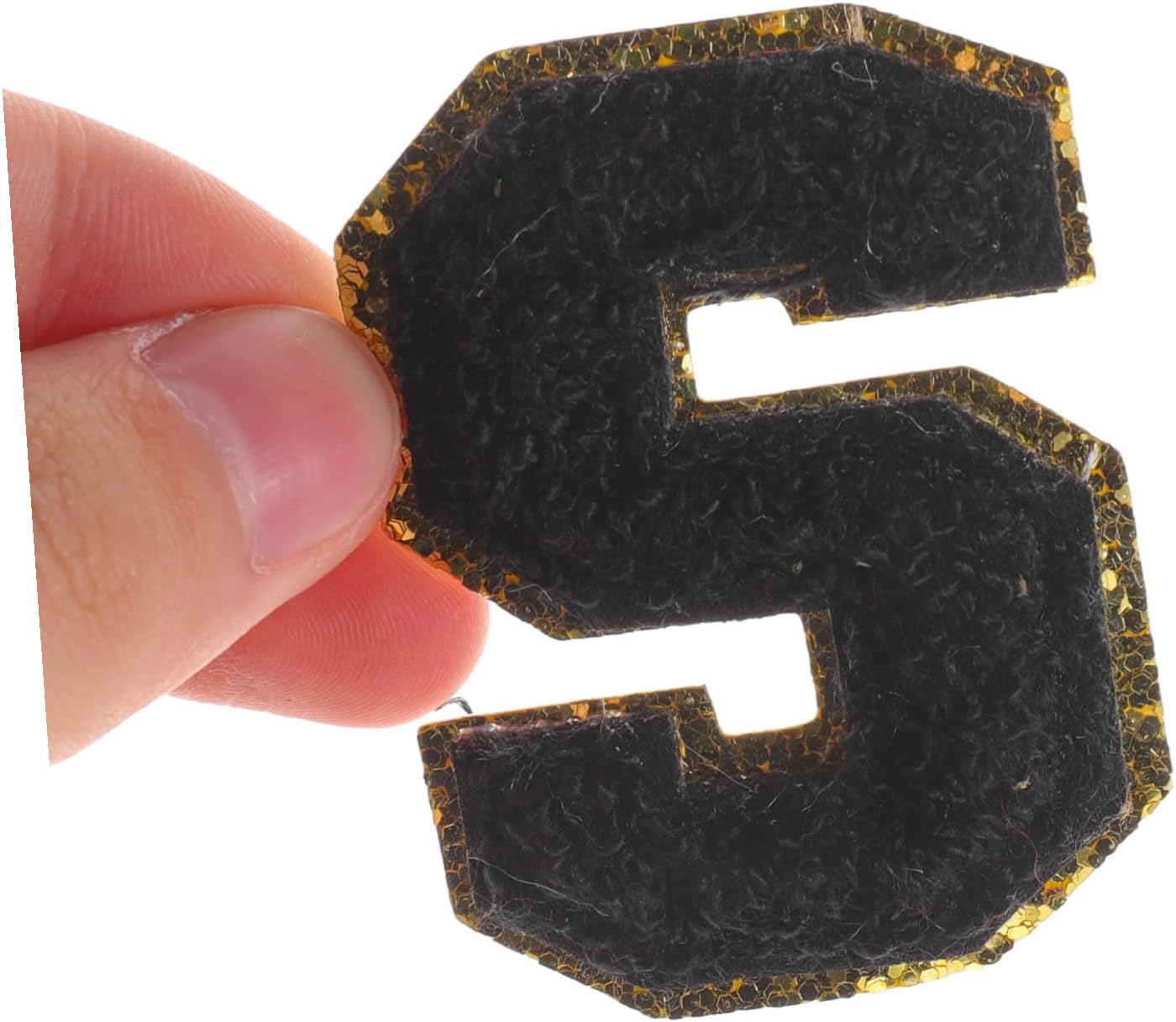 26pcs Black Gold-Edged Embroidered Alphabet Patches DIY Decorative Sewing Back Appliques for Garment Crafting and Clothing Repair