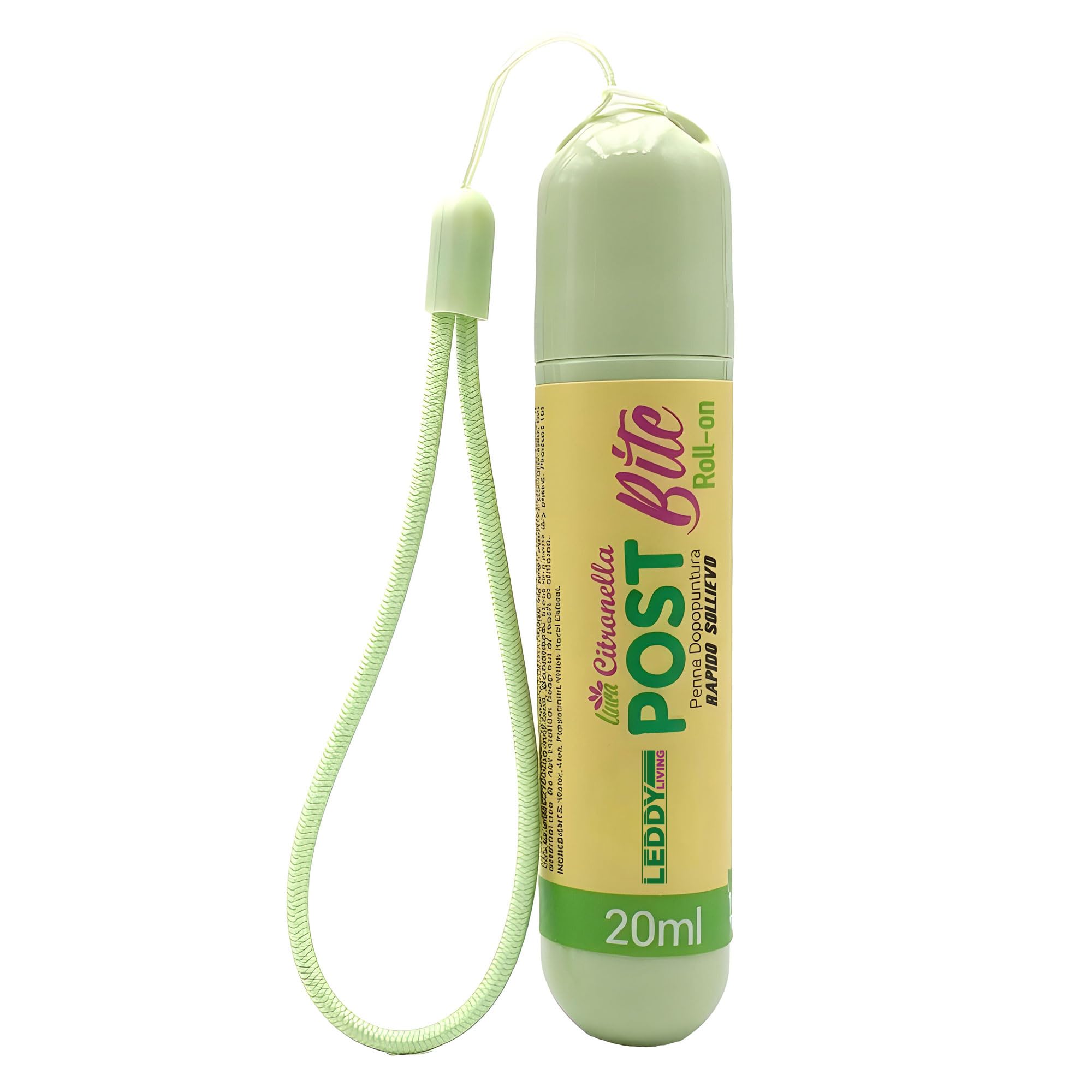 Penna Roll-On Dopopuntura Naturale - Sollievo Immediato da Prurito e Rossore per Punture di Zanzare, Vespe, Api, Zecche, Pulci, Meduse - Aloe, Menta e Citronella (20 ML)