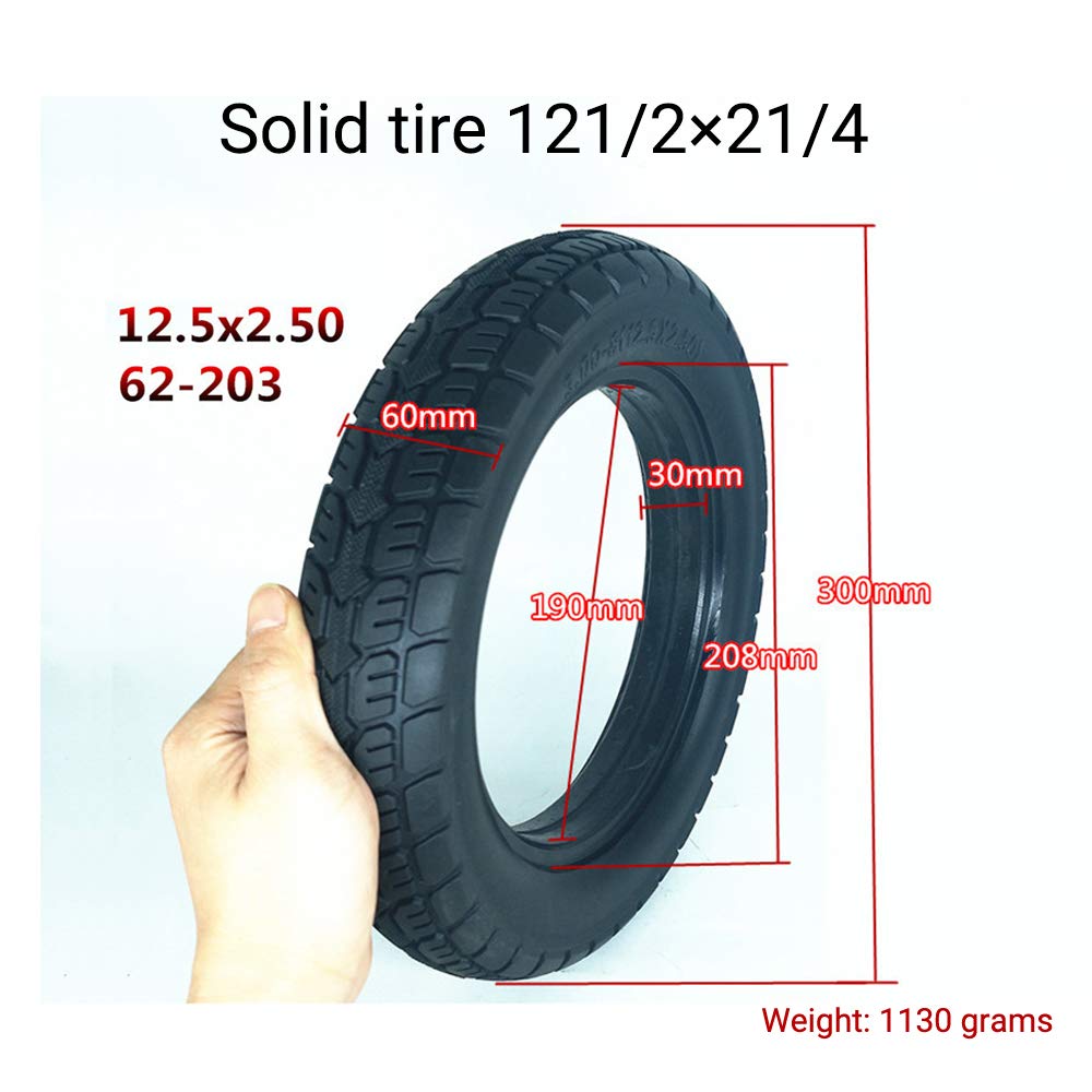 Pneu Solide Scooter 12 1/2 X 2 1/4 (62-203) - Pneu Plein Pour Trottinette Électrique