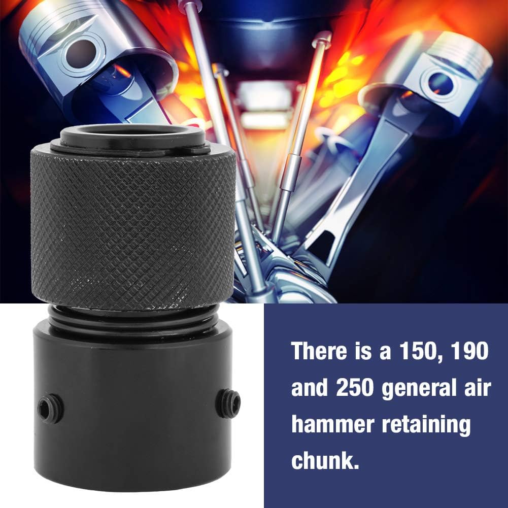 Air Hammer Chuck with Spring Retainer, Pneumatic Chisel Holder, Automatic Snap Release for 150 190 250 Pneumatic Hammer