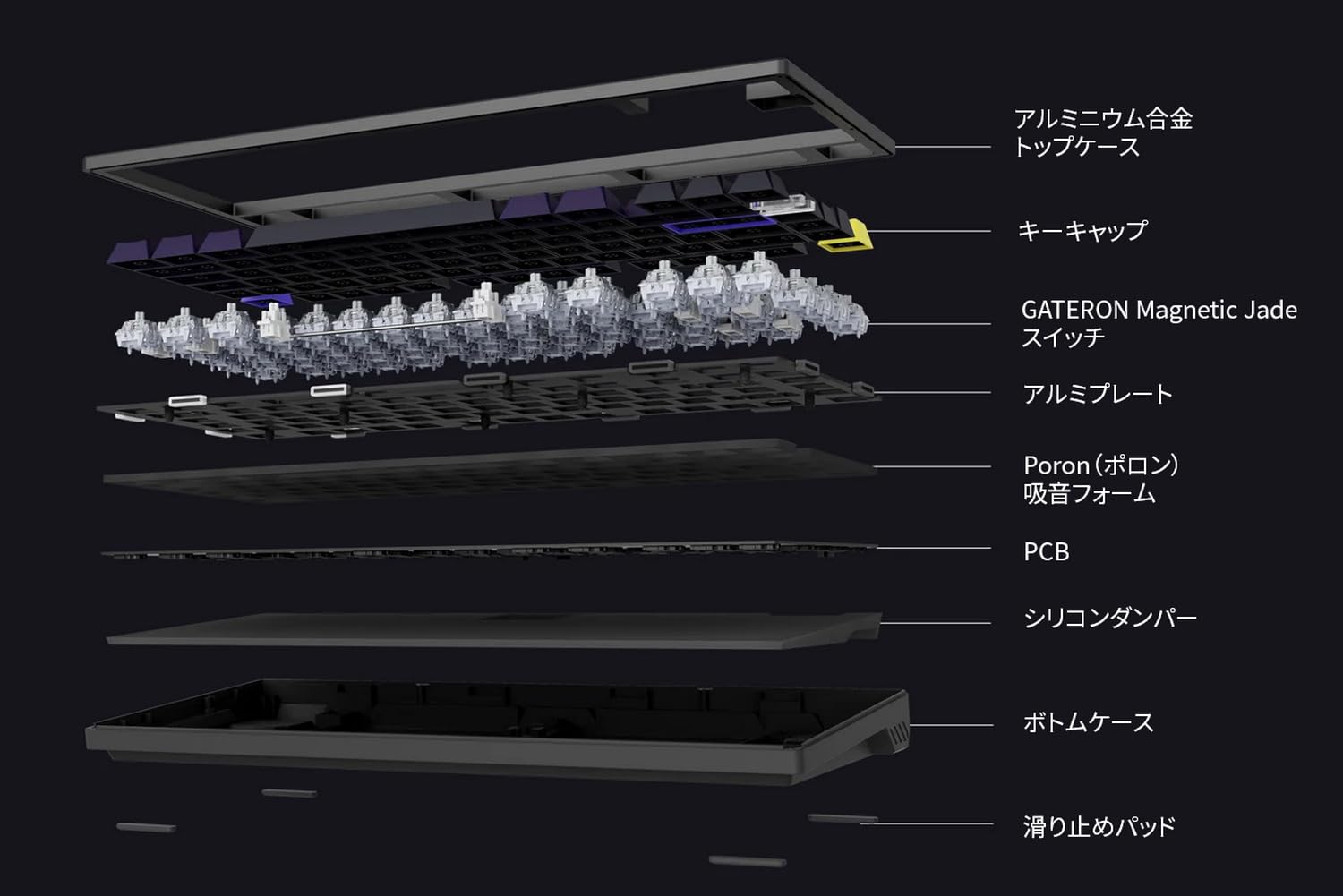 Amazon.co.jp: ATK RS7 PRO ラピッドトリガー ゲーミングキーボード