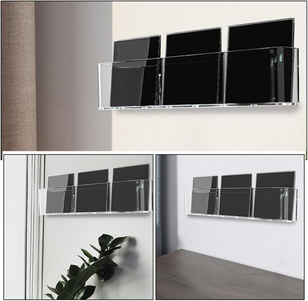 STOBAZA 2pcs Vinyl Record Holder Wall Mount Acrylic Album Storage Rack for Cd Organization Home Decor Elegant Display for Music Enthusiasts Vinyl Collectors