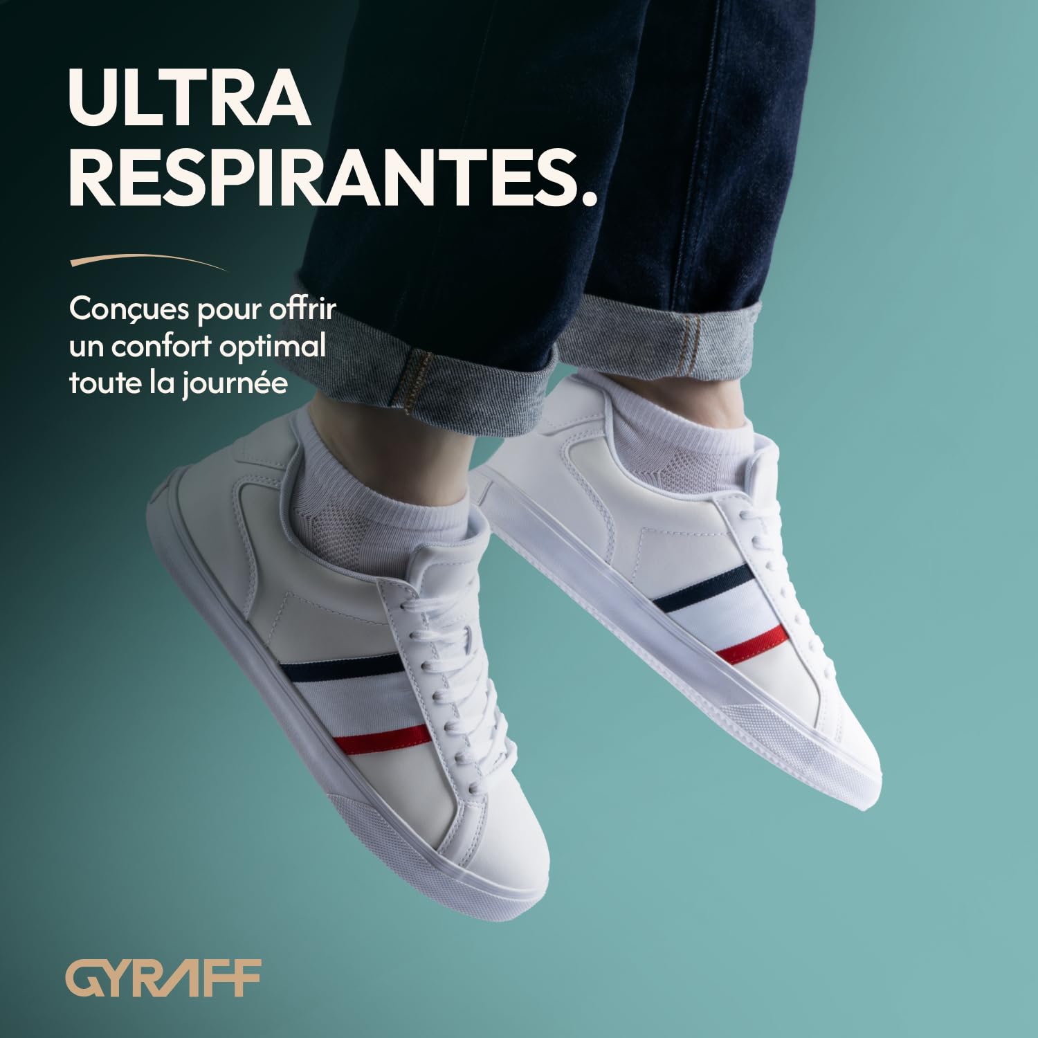 Socquettes de luxe en coton égyptien, Lot de 6, Marque française, Chaussettes Basses antidérapantes, Anti transpiration, renforcées, douces, fines, Homme Femme, Blanches Noires, 35-38, 39-42, 43-46