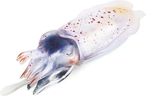 SAIEMNOOET Figuras de animales del calamar del mar profundo, modelo mini de plástico de peces, criaturas marinas, juguetes de baño, piscina,