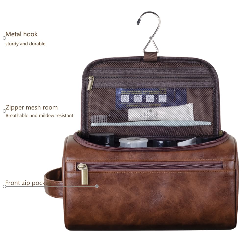 Neceser Maquillaje Neceser for Hombre y Mujer, Neceser Colgante for Hombre, Neceser de Viaje, Neceser Grande for cosméticos Bolsa Maquillaje(Brown)