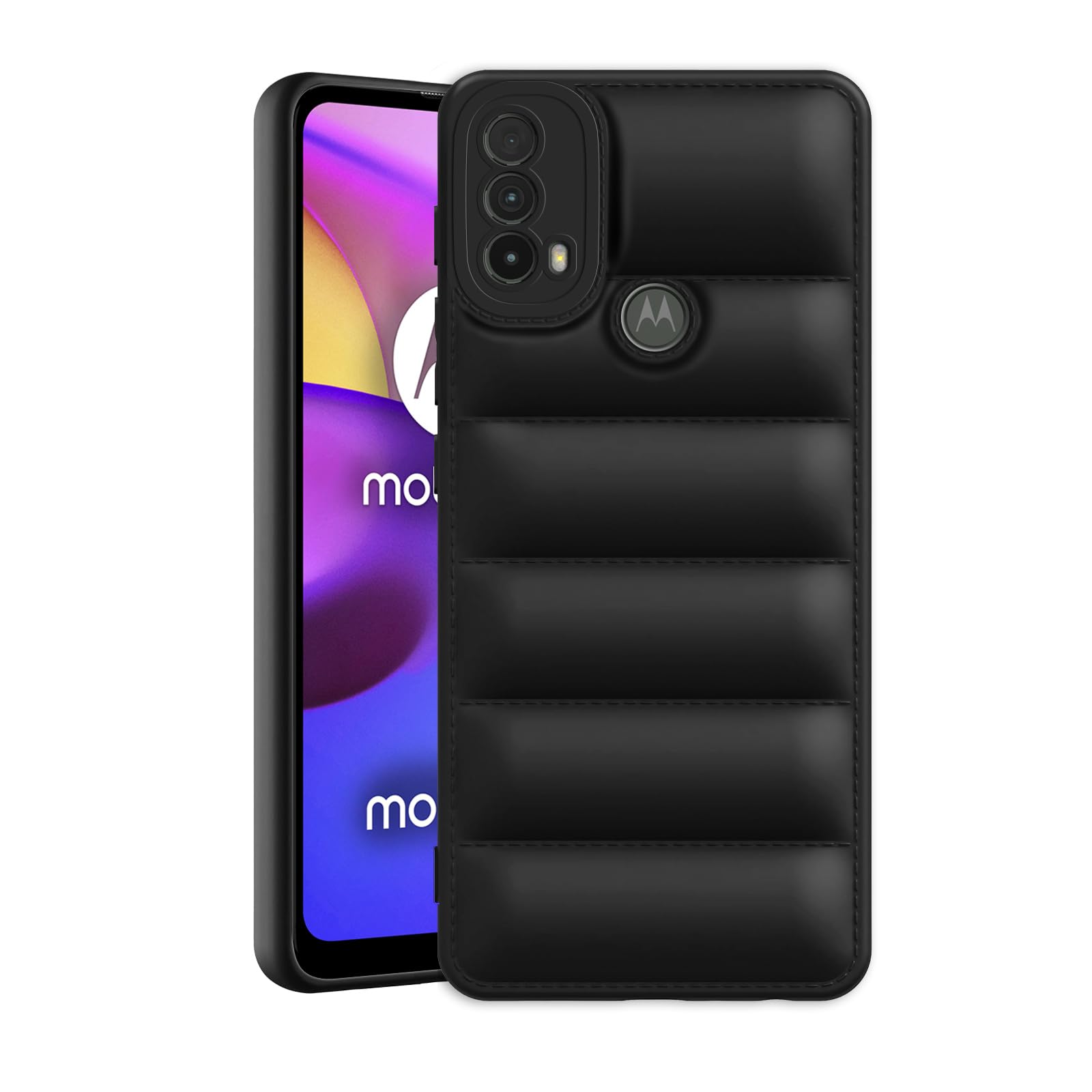 Plus Puffer Case Camera Protection Soft Back Cover for Motorola Moto E40 - Black (B0CRQ6WJQY) Amazon Price History, Amazon Price Tracker