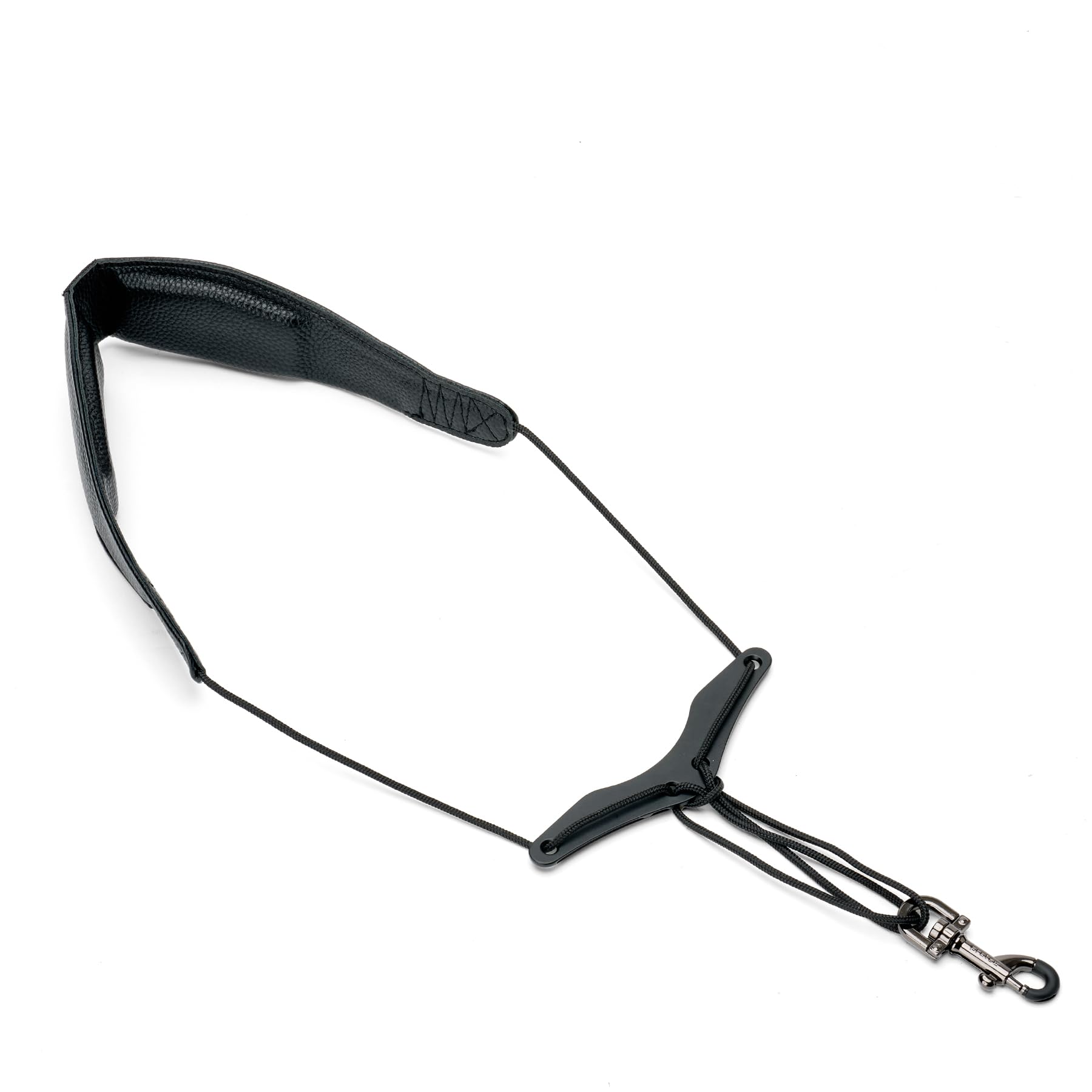 Protec Cinghia da collo per sassofono in similpelle meno stress 55,9 cm con barra comfort regolabile e moschettone girevole in metallo, nero, modello VC310M