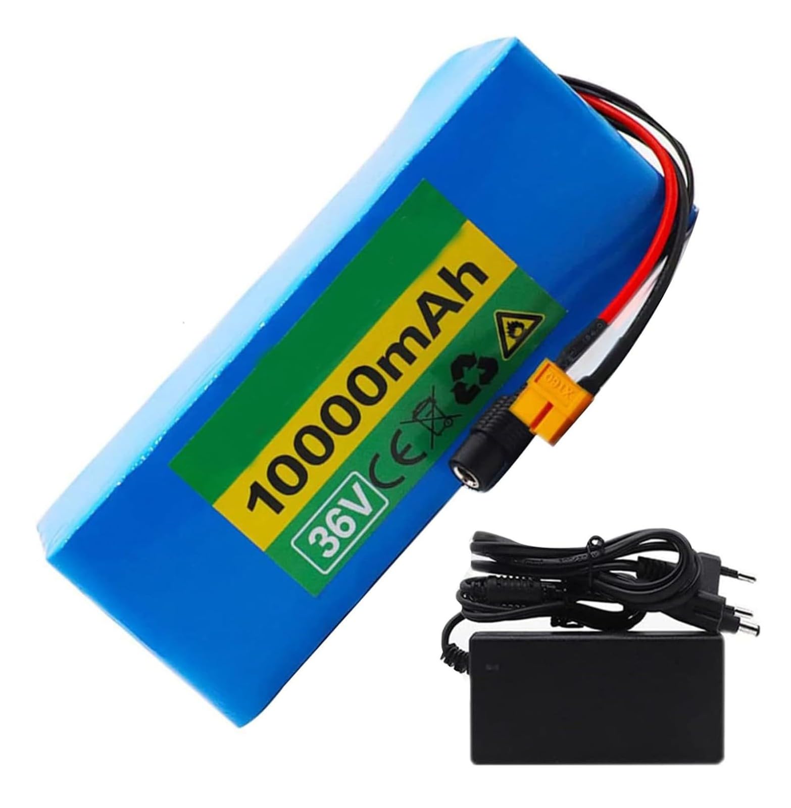 Batteria Ebike 36V 10Ah Batteria Per Bicicletta Elettrica 36V 10S2P Batteria Impermeabile PVC BMS Incorporato Con Caricabatteria