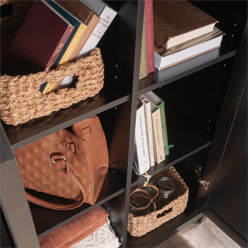 Vista 9 de Sauder Edge Water - Gabinete de almacenamiento de madera con diseño de agua en color negro