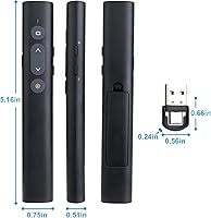 Vista 37 de Control remoto inalámbrico de presentador, clicker de presentación con hipervínculo y control remoto de volumen, PowerPoint Office Presentation