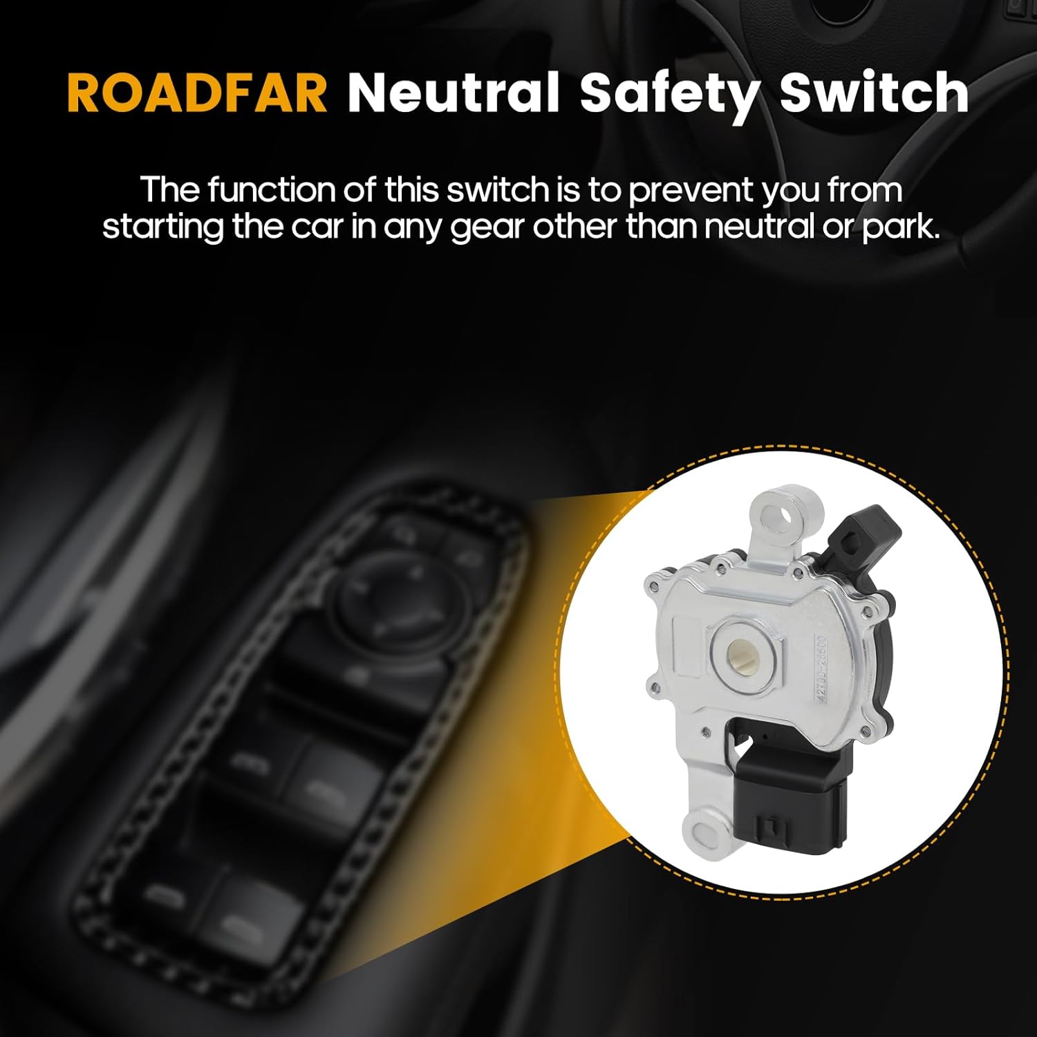 ROADFAR Neutral Safety Switch Fits 2011-2019 For Hyundai & 2010-2019 For Kia Series Transmission Neutral Switch Replaces 42700-26500