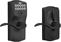 Schlage FE595 CAM 622 Keypad Entry Electronic Lock with Flex-Lock - Matte Black Keyless Door Security