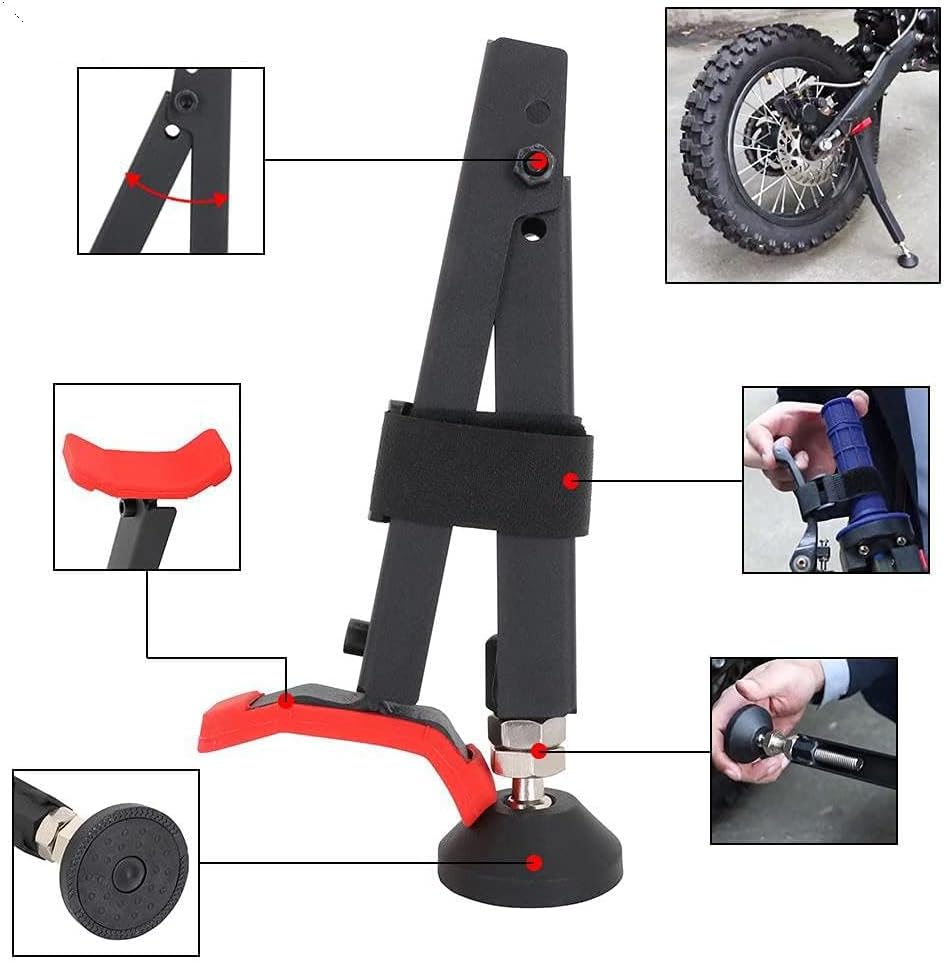 Portable Lift Stand Motorcycle Wheel Lift Stand Wheel Repair Tool Front and Rear Easy for Most Motorcycle Wheels