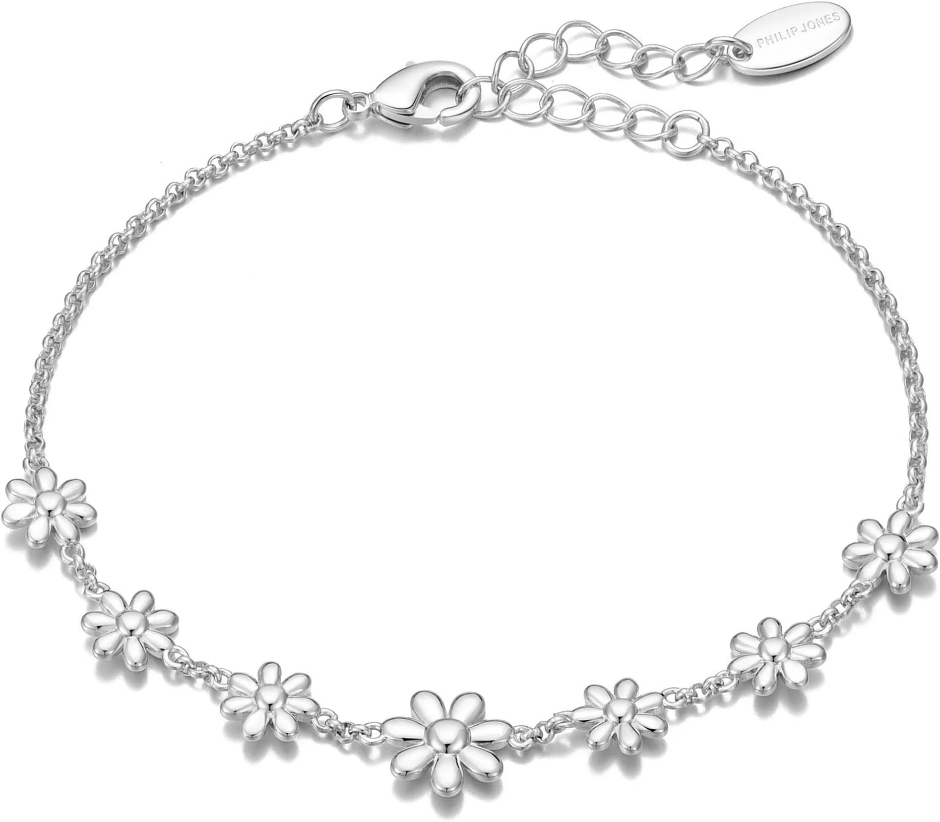 Silver Plated Daisy Bracelet
