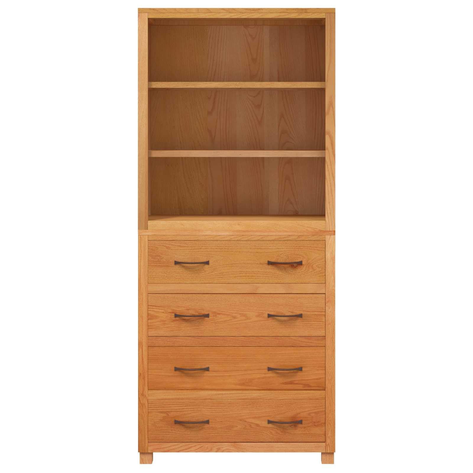 Aufbewahrungsmöbel mit 3 Schubladen Holzwerkstoff - Modernes Stauraum-Möbelset in Braun für Wohnzimmer und Schlafzimmer, Robuster Schrank mit Massivholz-Beinen, 80 x 35 x 185 cm