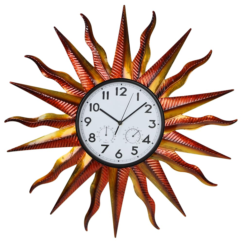 Photo 1 of HOBYLUBY Large Outdoor Clock with Thermometer & Humidity