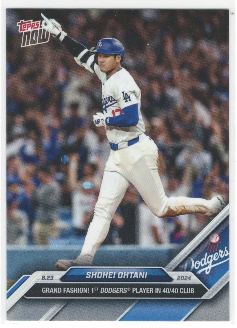 Topps - 大谷翔平 2024 Topps Now 584SP 40/40 Club MLB Shohei Ohtani 40/40 Club 2024 MLB TOPPS NOW Card 584 In Hand