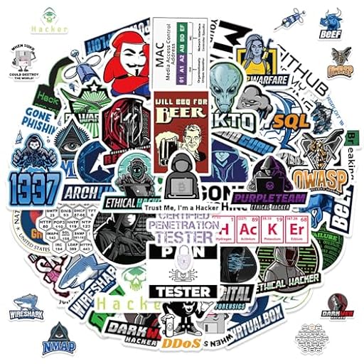 100 Piezas de Pegatinas Hacker Stickers Set Impermeables para Ordenadores Portátiles, Graffiti Vinyl Decals para Niños y Adolescentes | Ya disponible en tu tienda friki favorita! En mundofriki.es!