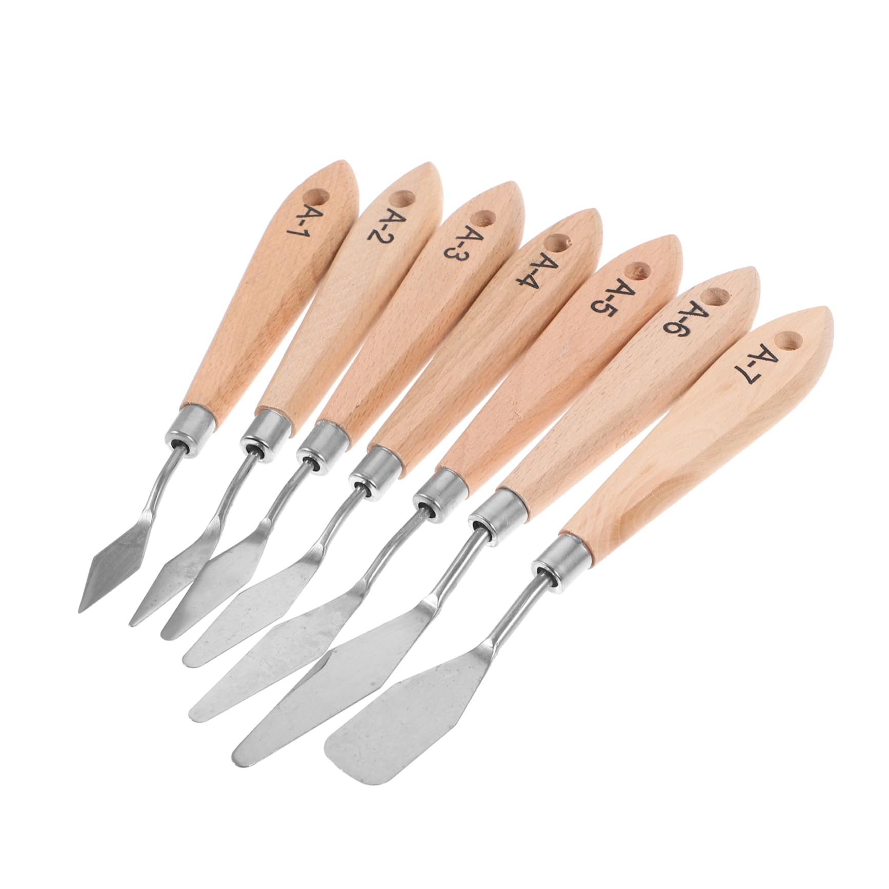 Housoutil 4 Ensembles Set De Couteaux À Palette Inoxydable pour Peinture À Huile Outils De Dessin Ergonomiques pour Mélange Application De Pigments 7 Pièces * 4