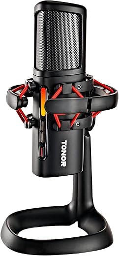 TONOR USB Microphone Computer Gaming Condenser Mic, Noise-Canceling Zero Latency Monitoring for Podcast/Recording/Livestreaming/Teleconferencing on…