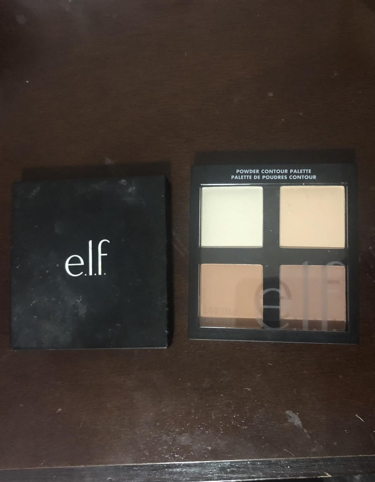 e.l.f. Contour Palette, 4 Shades, Customizable, Easy to Apply, Sculpts, Shades, Brightens, Light/Medium, Infused with Vitamin E, All-Day Wear, 0.56 Oz
