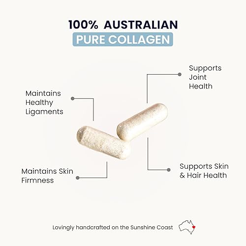Miniatura 3 de Organic Collagen Australia Cápsulas de colágeno puro de soporte de cuerpo completo, aptas para veganos para apoyo, 120 unidades
