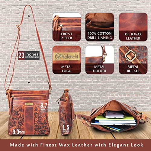 Real Leather Women's Crossbody Bag - Genuine Leather Crossover Purse for Women3