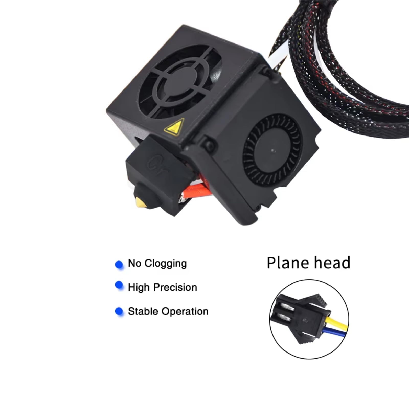 Ender 5 Hotend Kit, Extruder Hotend Kit für Ender 5 3D Drucker, 24V Ganzmetall Hotend Kit Voll zusammengebautes Hotend mit Aluminium Heizblock, Kühlgebläse und Messingdüse