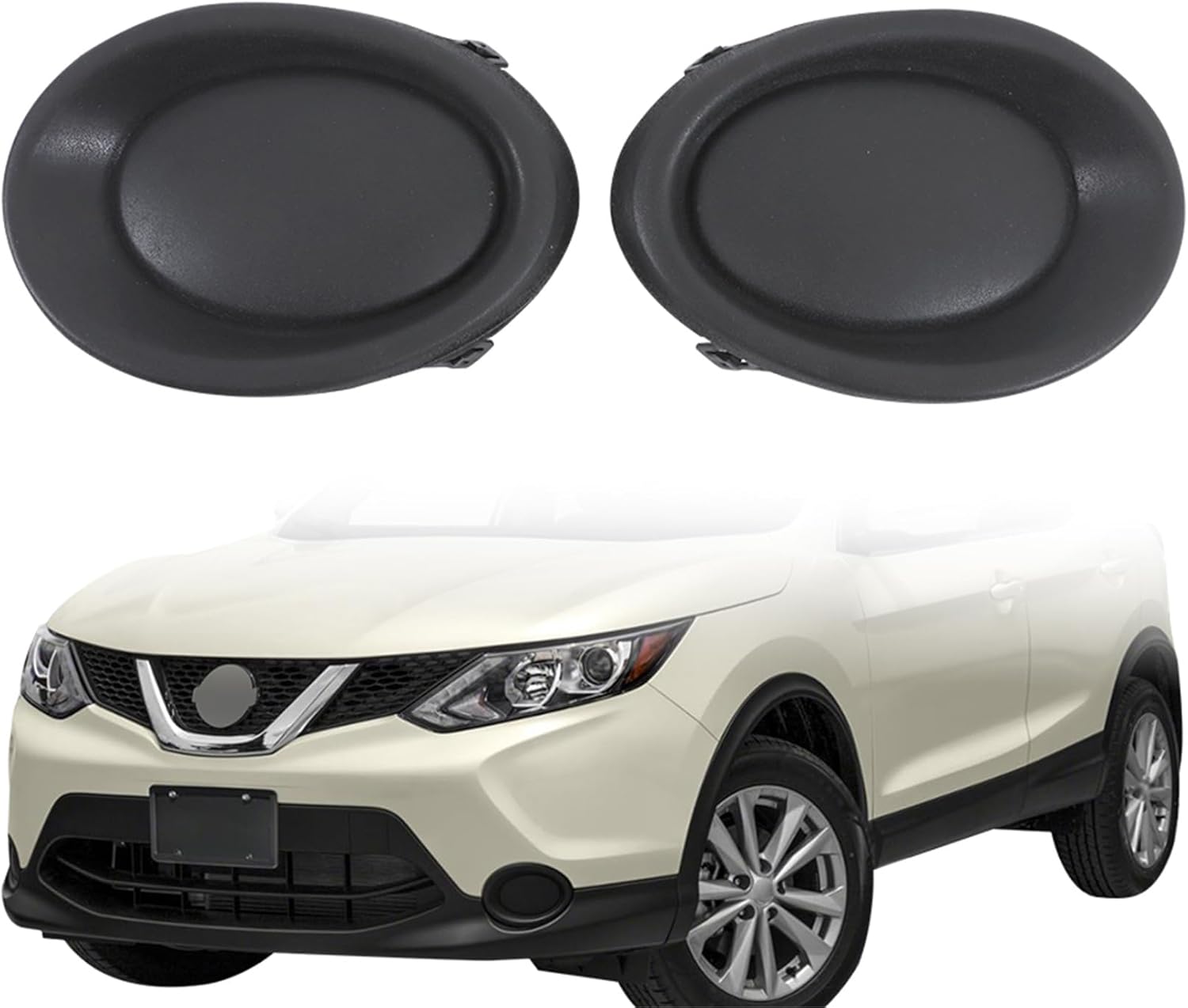 GXYWADY Pair of Front Bumper Fog Light Cover Replacement for Rogue Sport 2017-2019 Driver Left Passenger Right Side Replacement for NI1038155 NI1039155