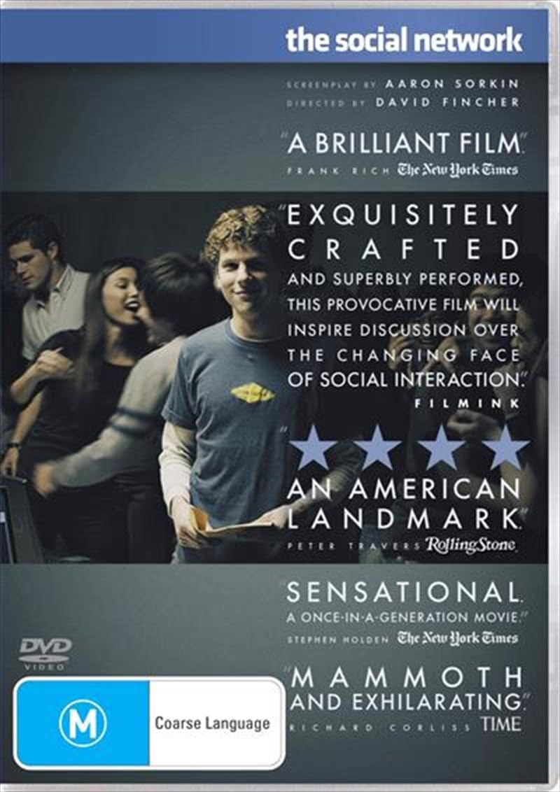 DVD The Social Network edición importada de un disco para cinéfilos